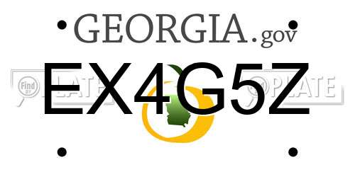EX4G5Z Georgia License Plate