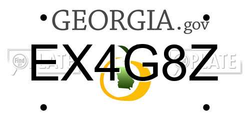 EX4G8Z Georgia License Plate
