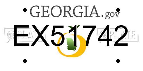 EX51742 Georgia License Plate