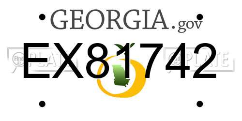 EX81742 Georgia License Plate