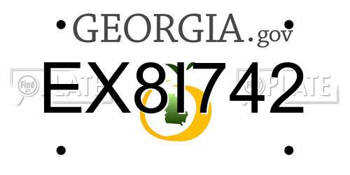 EX8I742 Georgia License Plate