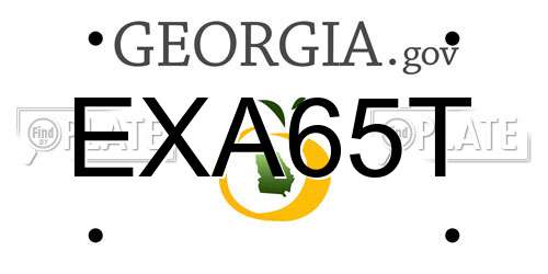 EXA65T Georgia License Plate