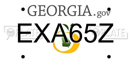 EXA65Z Georgia License Plate