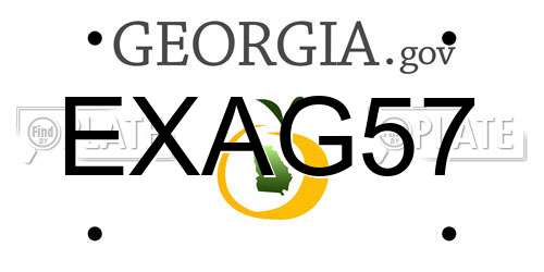 EXAG57 Georgia License Plate