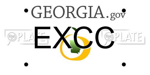 EXCC Georgia License Plate
