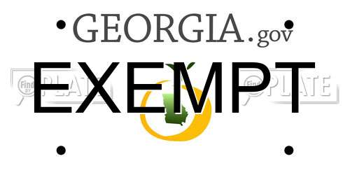 EXEMPT Georgia License Plate
