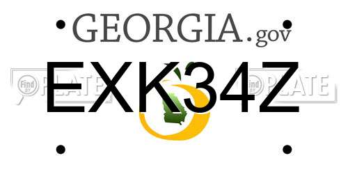 EXK34Z Georgia License Plate