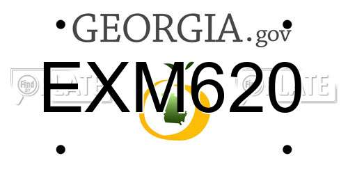 EXM620 Georgia License Plate
