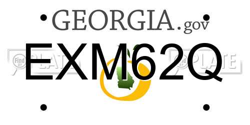 EXM62Q Georgia License Plate
