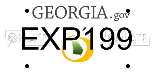 EXP199 Georgia License Plate