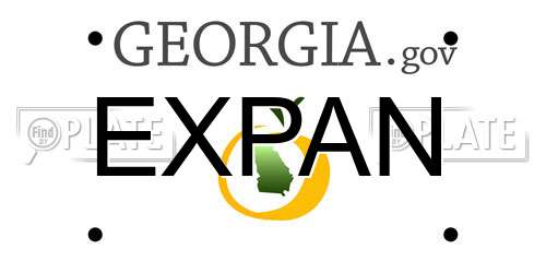 EXPAN Georgia License Plate