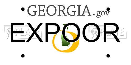 EXPOOR Georgia License Plate