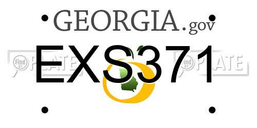 EXS371 Georgia License Plate