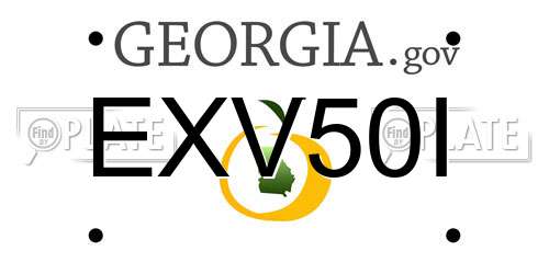 EXV50I Georgia License Plate