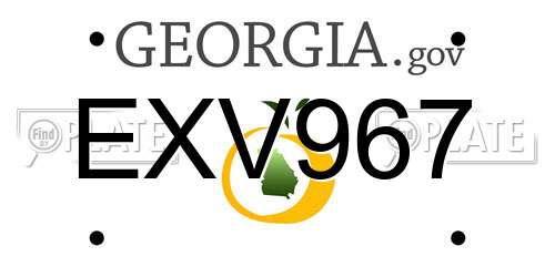 EXV967 Georgia License Plate