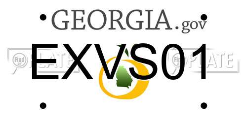 EXVS01 Georgia License Plate