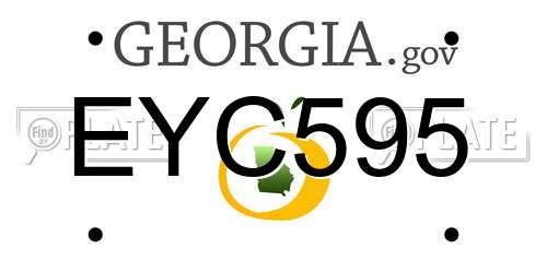 EYC595 Georgia License Plate
