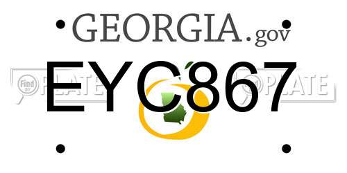 EYC867 Georgia License Plate