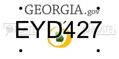 EYD427 Georgia License Plate