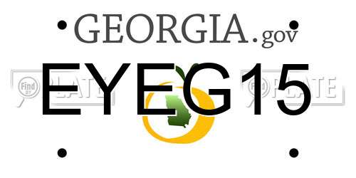 EYEG15 Georgia License Plate