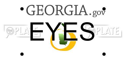 EYES Georgia License Plate
