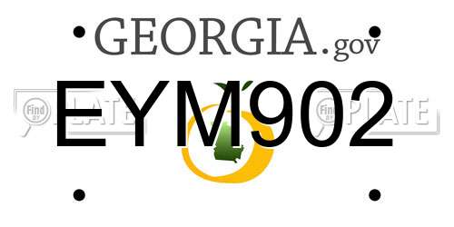 EYM902 Georgia License Plate