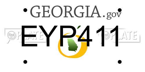 EYP411 Georgia License Plate