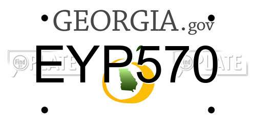 EYP570 Georgia License Plate