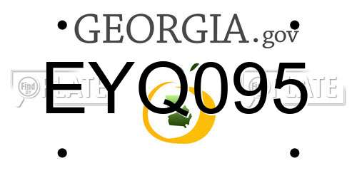 EYQ095 Georgia License Plate