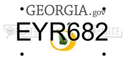 EYR682 Georgia License Plate