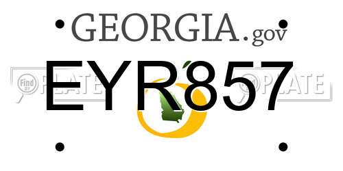EYR857 Georgia License Plate