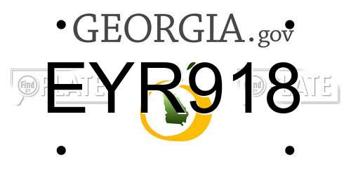 EYR918 Georgia License Plate