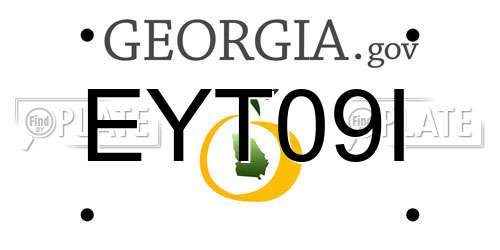 EYT09I Georgia License Plate