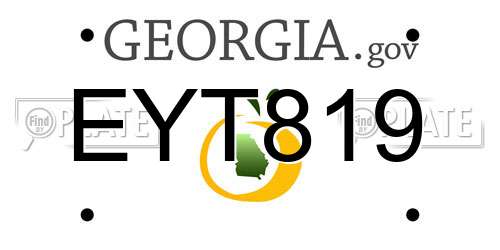 EYT819 Georgia License Plate