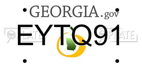 EYTQ91 Georgia License Plate