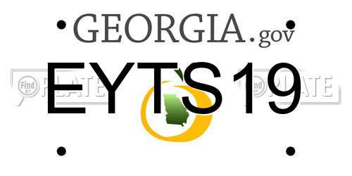 EYTS19 Georgia License Plate