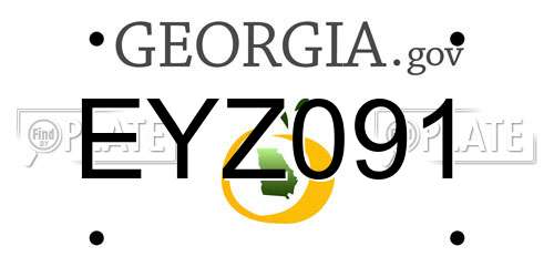 EYZ091 Georgia License Plate
