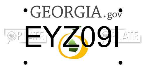 EYZ09I Georgia License Plate