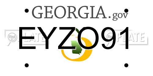 EYZO91 Georgia License Plate