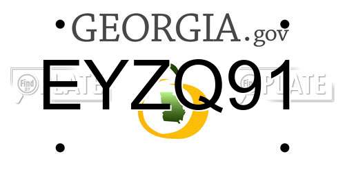 EYZQ91 Georgia License Plate