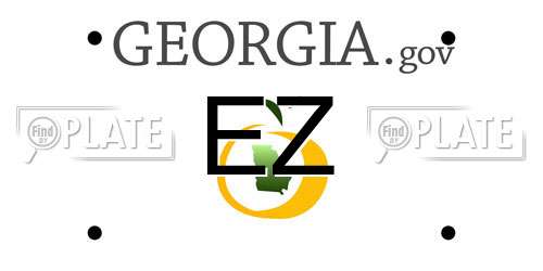 EZ Georgia License Plate