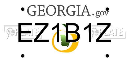 EZ1B1Z Georgia License Plate
