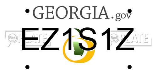 EZ1S1Z Georgia License Plate