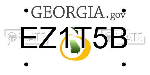 EZ1T5B Georgia License Plate