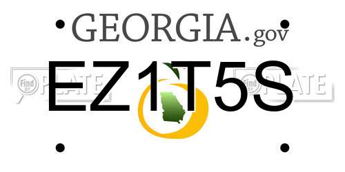 EZ1T5S Georgia License Plate