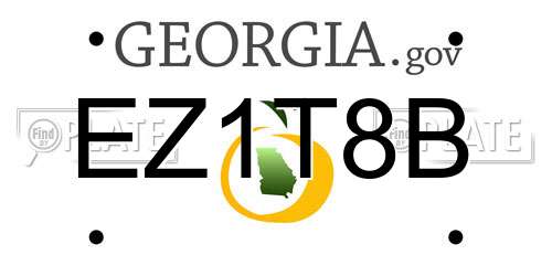 EZ1T8B Georgia License Plate