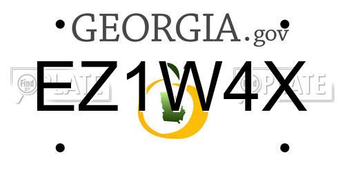 EZ1W4X Georgia License Plate