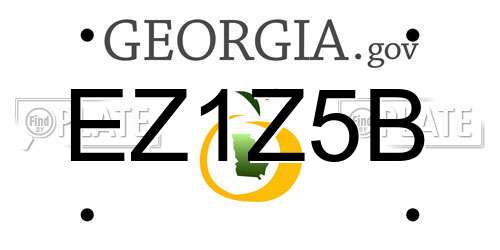 EZ1Z5B Georgia License Plate