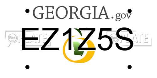 EZ1Z5S Georgia License Plate
