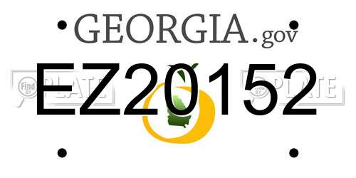 EZ20152 Georgia License Plate